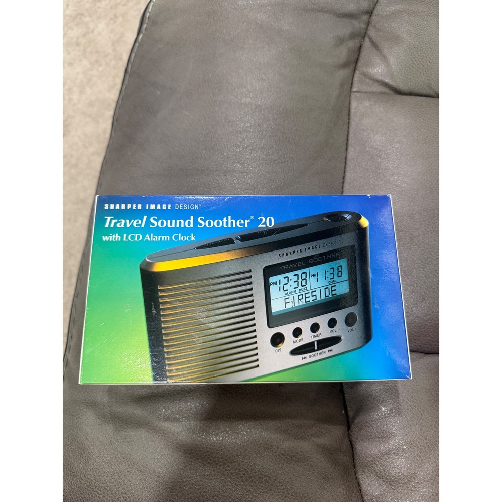 Sharper Image Travel Sound Soother 20 SI601 Silver Alarm Clock Noise Machine